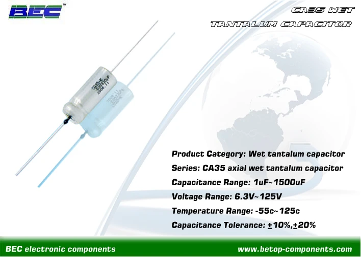 CA35 Axial Wet Tantalum Capacitor